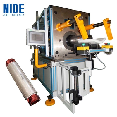 Máy chèn cuộn dây Stator ngang với chế độ cho ăn nêm