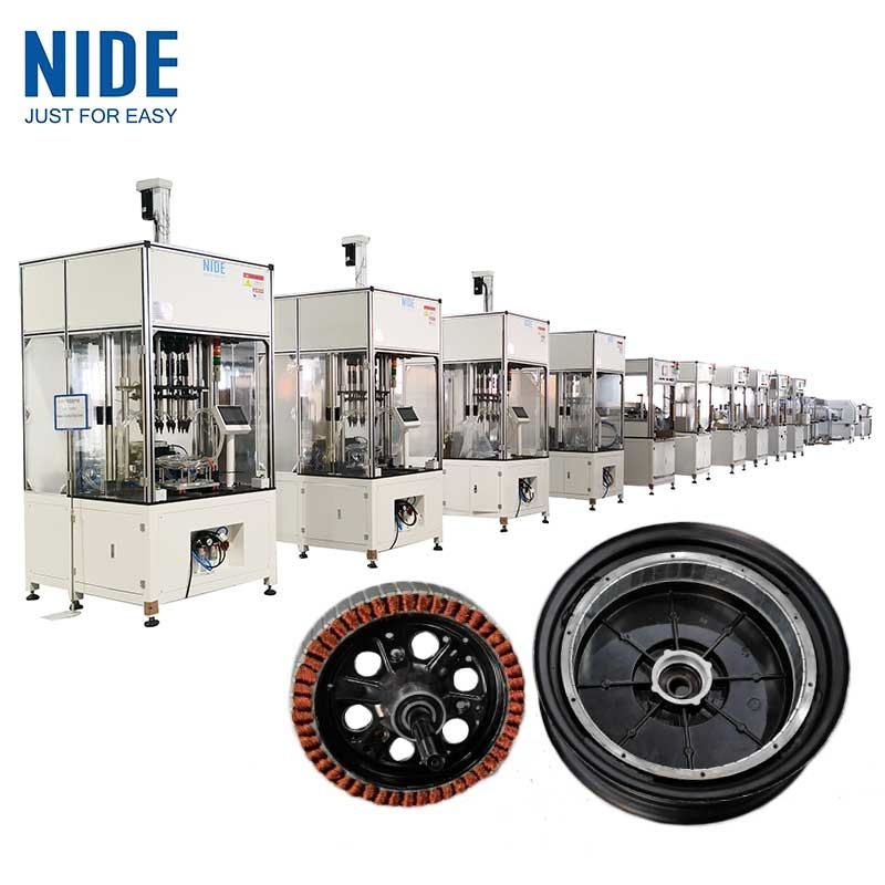 Đạp xe điện Đường dây lắp ráp tự động của động cơ trục bánh xe, stator và rotor