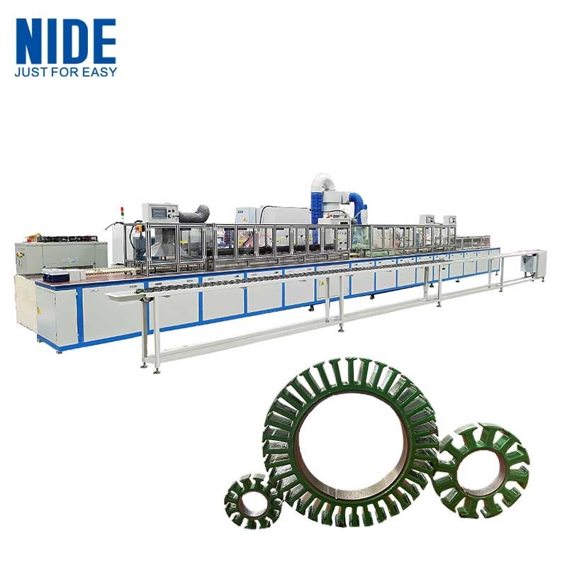 Đường phủ bột điện tĩnh tự động cho cách nhiệt lõi stator động cơ không chải