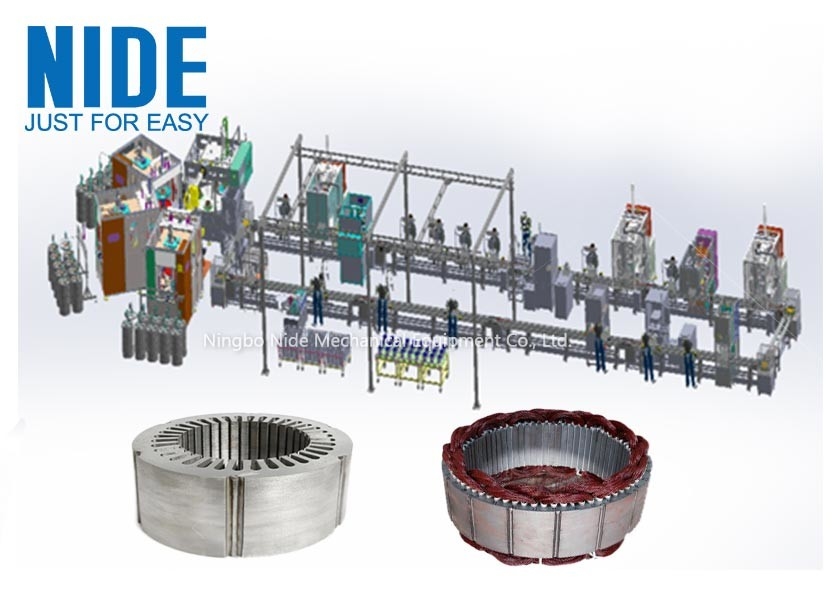 Dây chuyền sản xuất Ev Stator bán tự động Sản xuất động cơ năng lượng mới